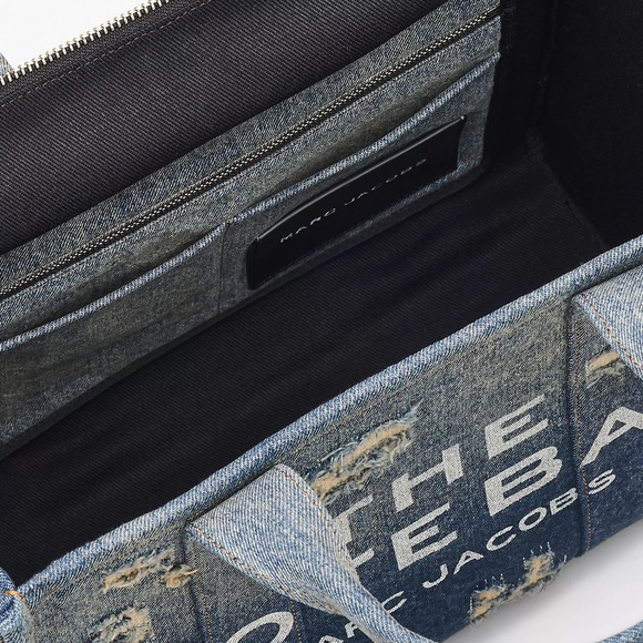 Marc Jacobs The Rip & Repair Denim Medium Tote Bag - Punk Indigo - Picture 5 of 12